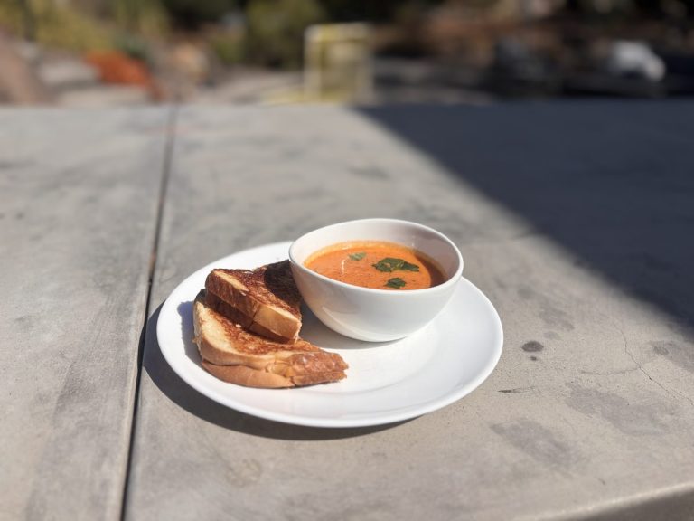 Tomato soup and grilled cheese